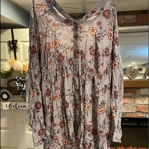 Long sleeve floral blouse